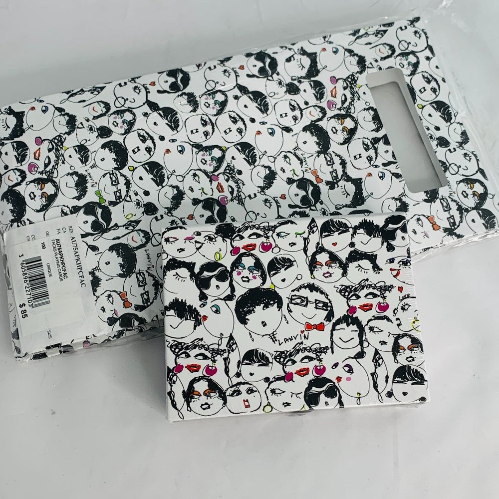 Lanvin face sketches playing cards